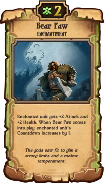 卷轴scrolls生长系卡牌Bear Paw资料介绍 