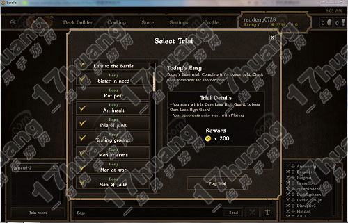 　进入训练栏目，完成前8个任务之后就能获得四大系列卡牌了。每个卡牌包差不多有60张卡牌。这样你就可以使用不同类型卡牌来对战了。