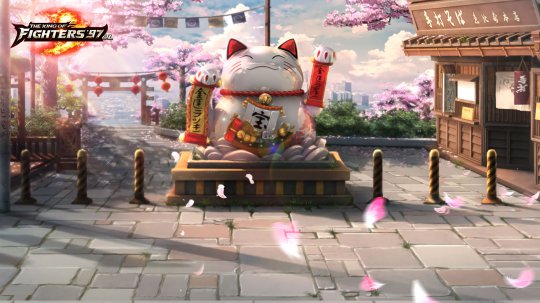 《拳皇97 OL》樱花街道的场景让人记忆深刻