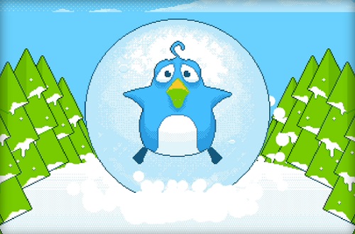 在Snow Roll中，玩家控制一只企鹅踩着巨型雪球从山坡上滚下，同时只能斜着移动。与Flappy Bird类似，这款游戏非常简单，但玩家要有着巨大的耐心，才能坚持超过10秒钟时间。