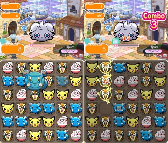 日本任天堂旗下负责《口袋妖怪》品牌授权和运营的Pokemon公司近日正式上架了一款以《口袋妖怪》为主题的手游，新作名为《口袋妖怪方块手机版》，玩法上移植自同名3DS游戏，是一款Q萌可爱的三消战斗游戏。各种人气口袋妖怪都会在这里登场，比如大家熟悉的皮卡丘、水老鼠、胖丁、小火龙、比比鸟、妙蛙种子等等，当然还会有新版怪物图鉴里面的角色，一起来看看吧！