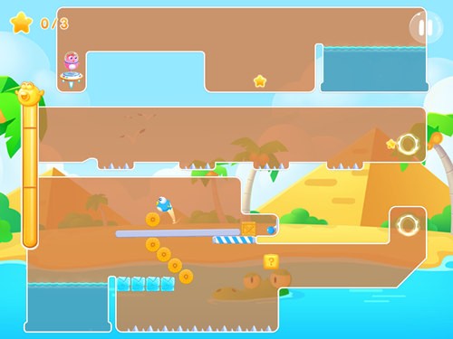 《小鱼飞飞》尖塔沙漠主题第107关 三星金鱼通关